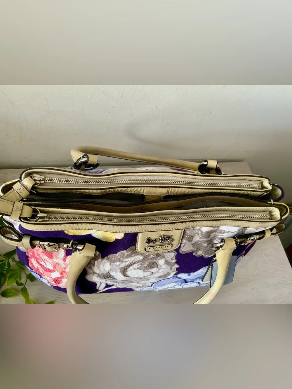 COACH MADISON MAGGIE KARA FLORAL CARRYALL FLORAL BAG - Picture 9 of 13